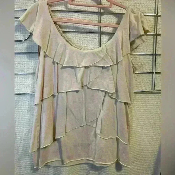 Vintage cabi ruffle top - Picture 1 of 3